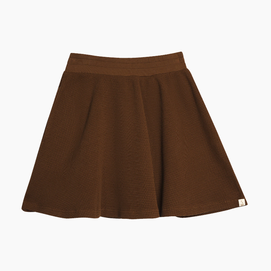 ◆GRAILZ◆ ROUGH CUT PLEATS SKIRT BROWN GR24FWFB06BR Designer fashion, Seoul-fully created | W Concept